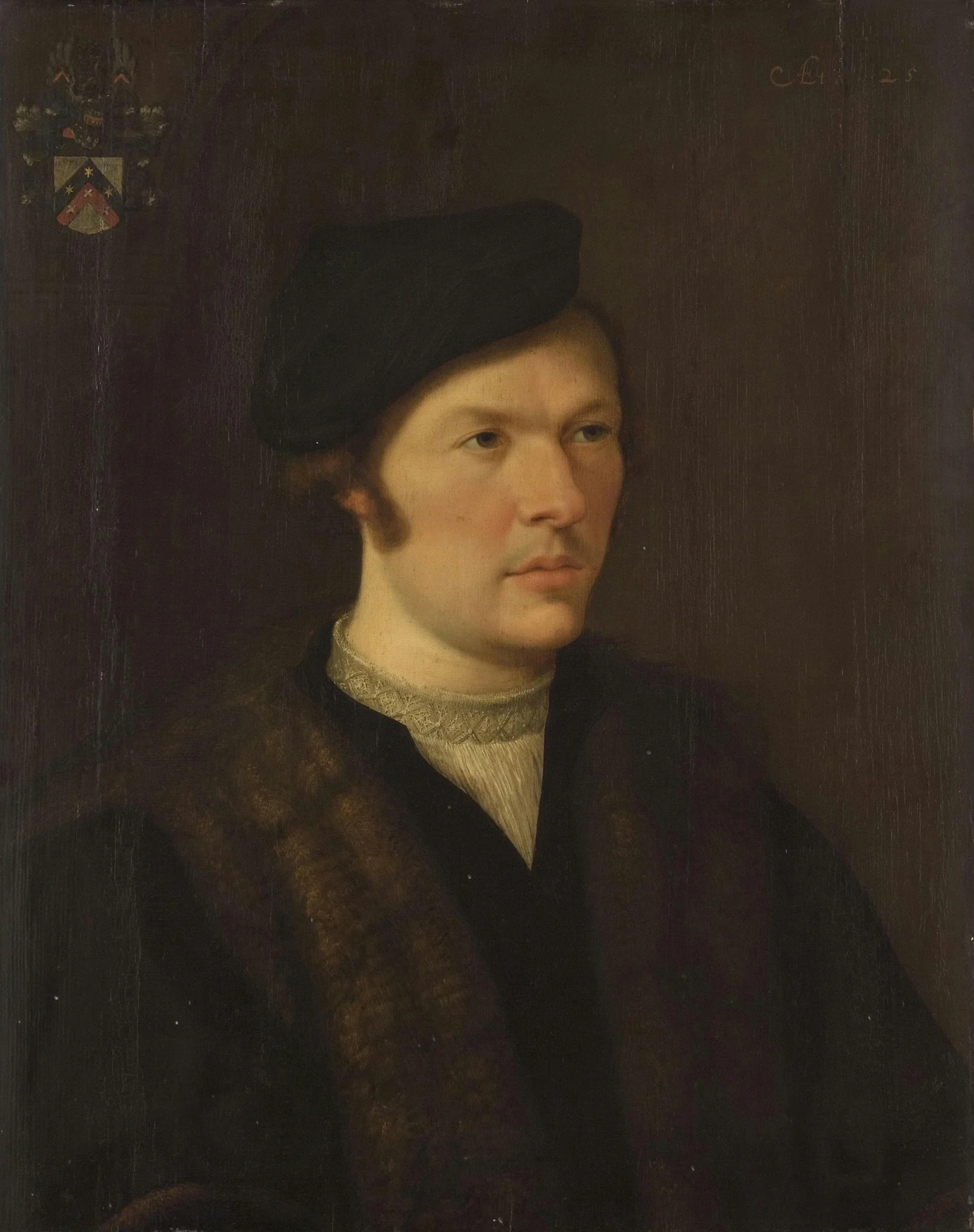 Portrait of a Gentleman [possibly Nicasius Hanneman], by Joos van Cleve, oil, 1549