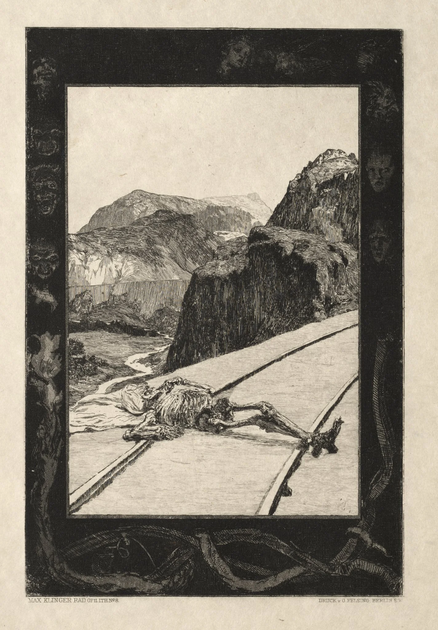 Vom Tode I, (Opus II, 1889) No. 8, by Max Klinger, 1889