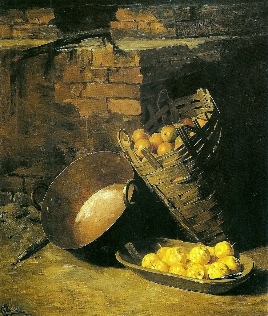 Country kitchen, by Pedro Alexandrino Borges, oil, 1898