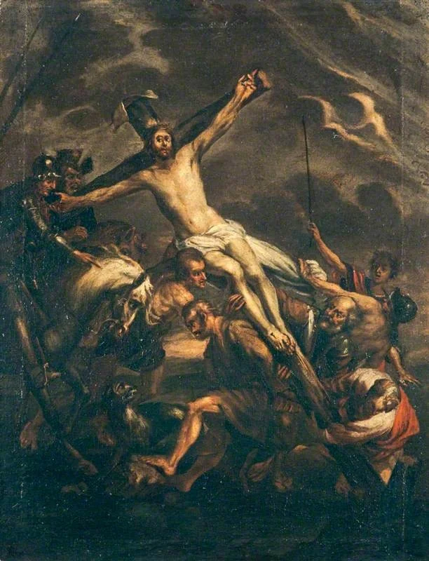 The Raising of the Cross, by Unknown, oil, 1610