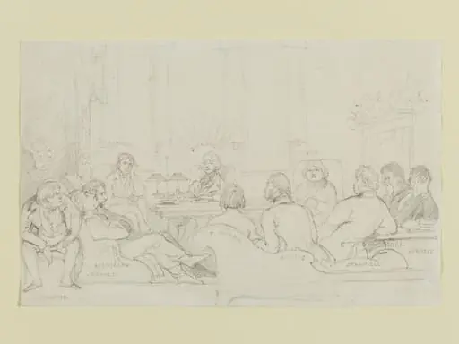Charles Dickens reading 'The Chimes' to his friends in John Foster's chambers