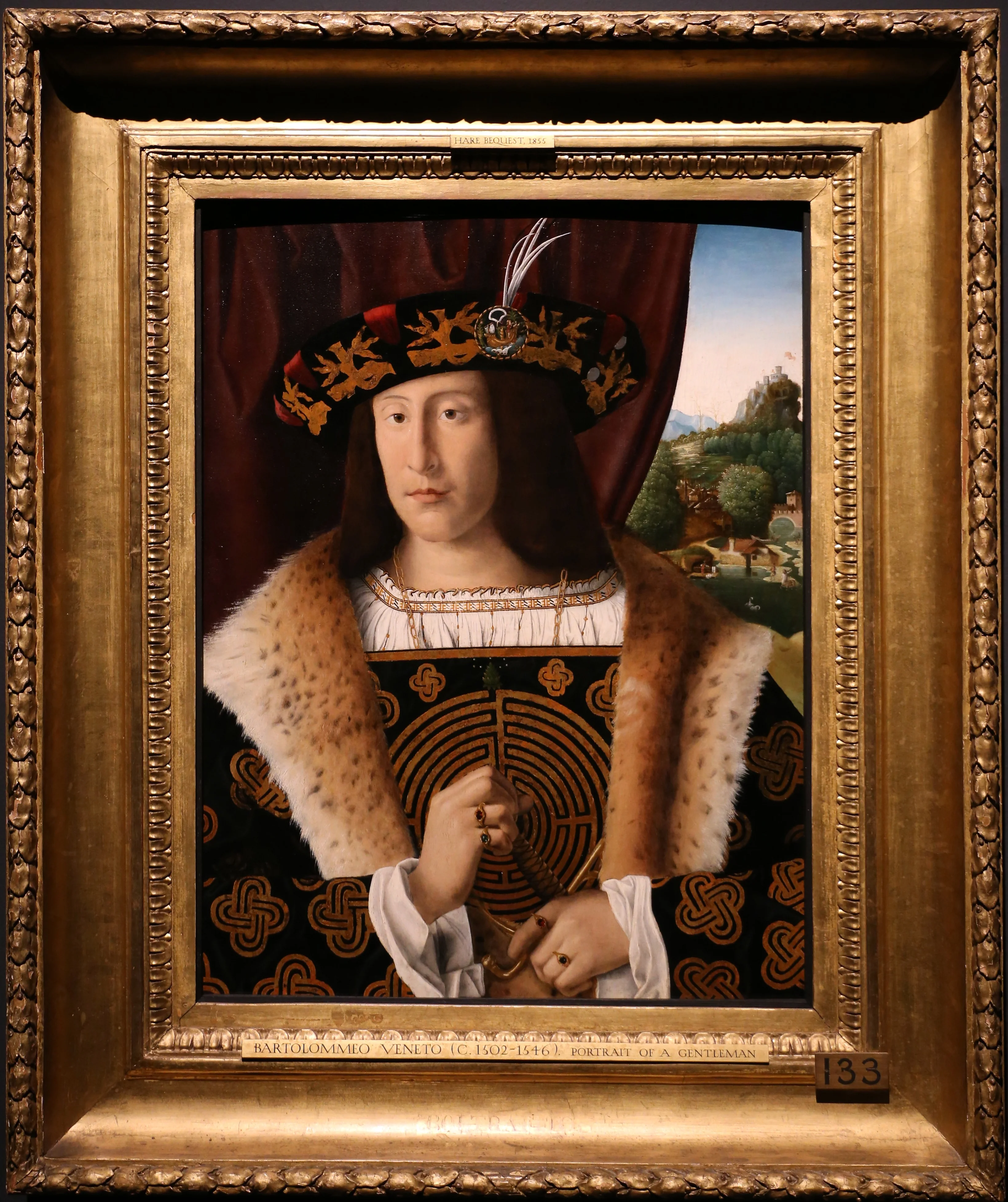 Portrait of a Nobleman, by Bartolomeo Veneto, unspecified, 1510