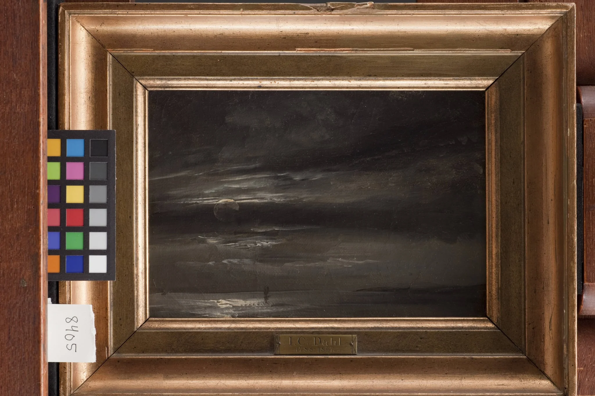 Moonlight over the Sea, by Unknown, 1850