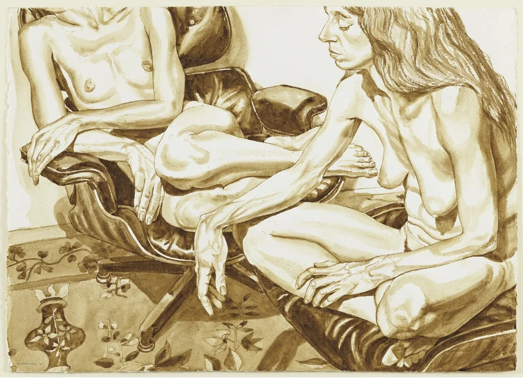 Untitled, by Philip Pearlstein, watercolor, 1975