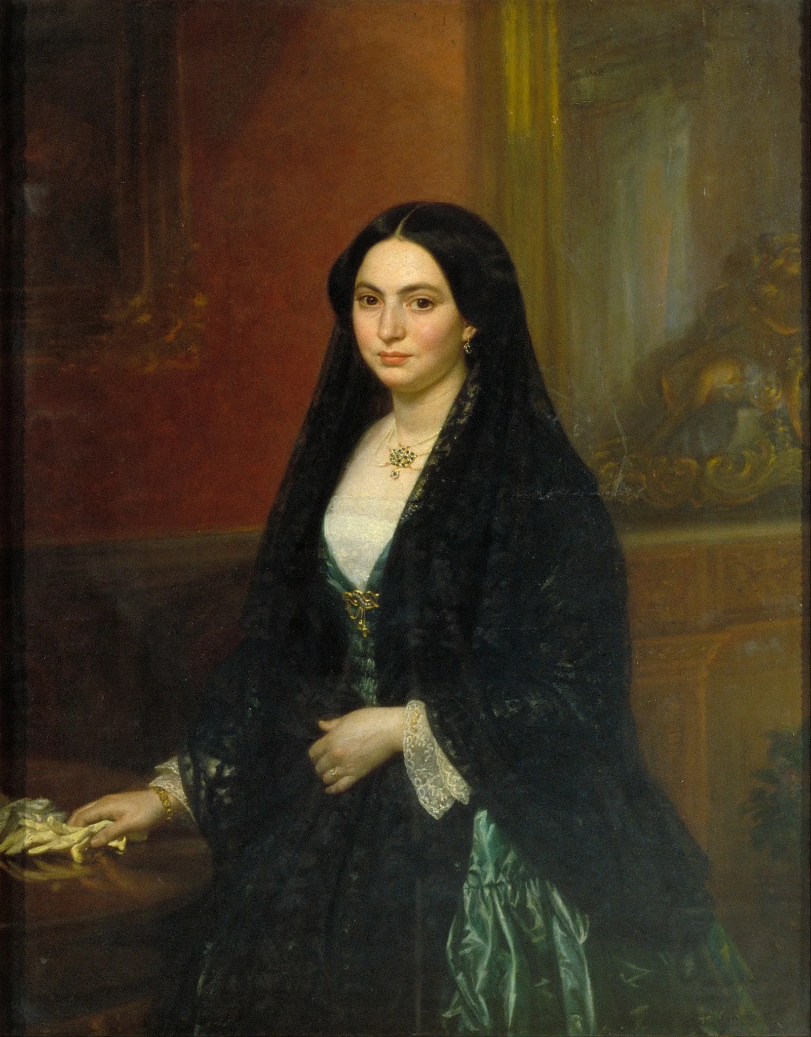 Portrait of Senyora Espalter, by Joaquín Espalter y Rull, oil, 1852