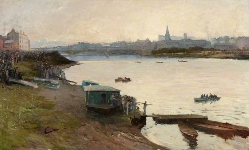 Glasgow Regatta, the Closing Stages, by John MacNiven, oil, 1890