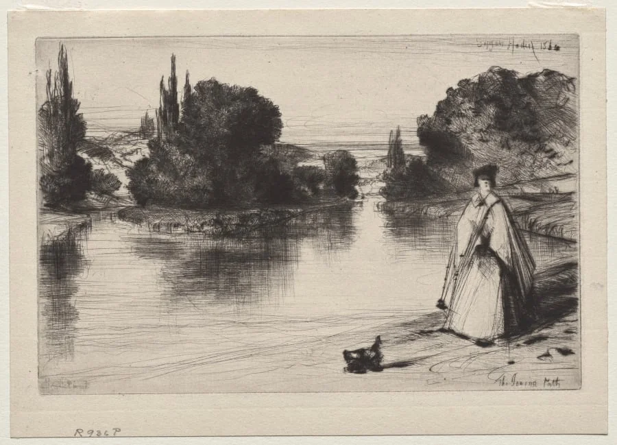 The Towing Path, by Francis Seymour Haden, 1864