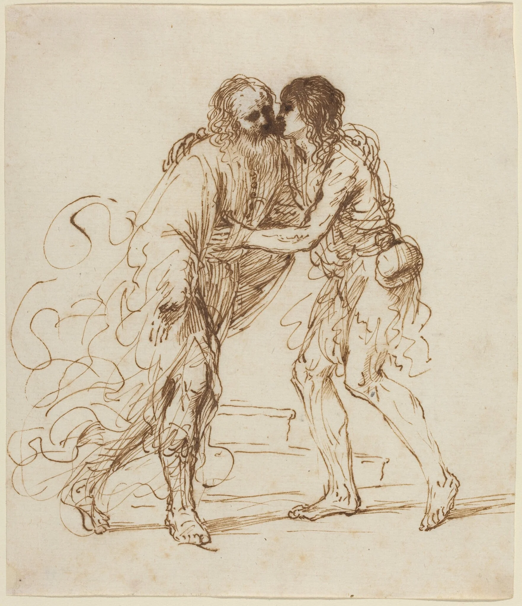 The Return of the Prodigal Son, by Guercino, ink, 1640