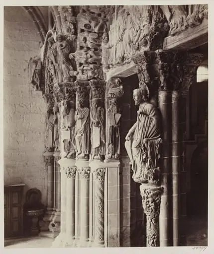 Cathedral, Santiago, Spain, Portico de la Gloria, details of Doorway (No.3)