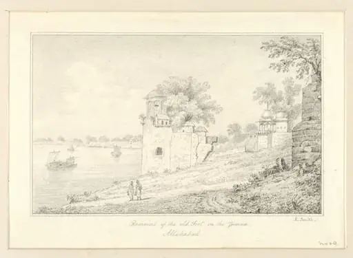 "Remains of the Old Fort of the Jumna, Allahabad".