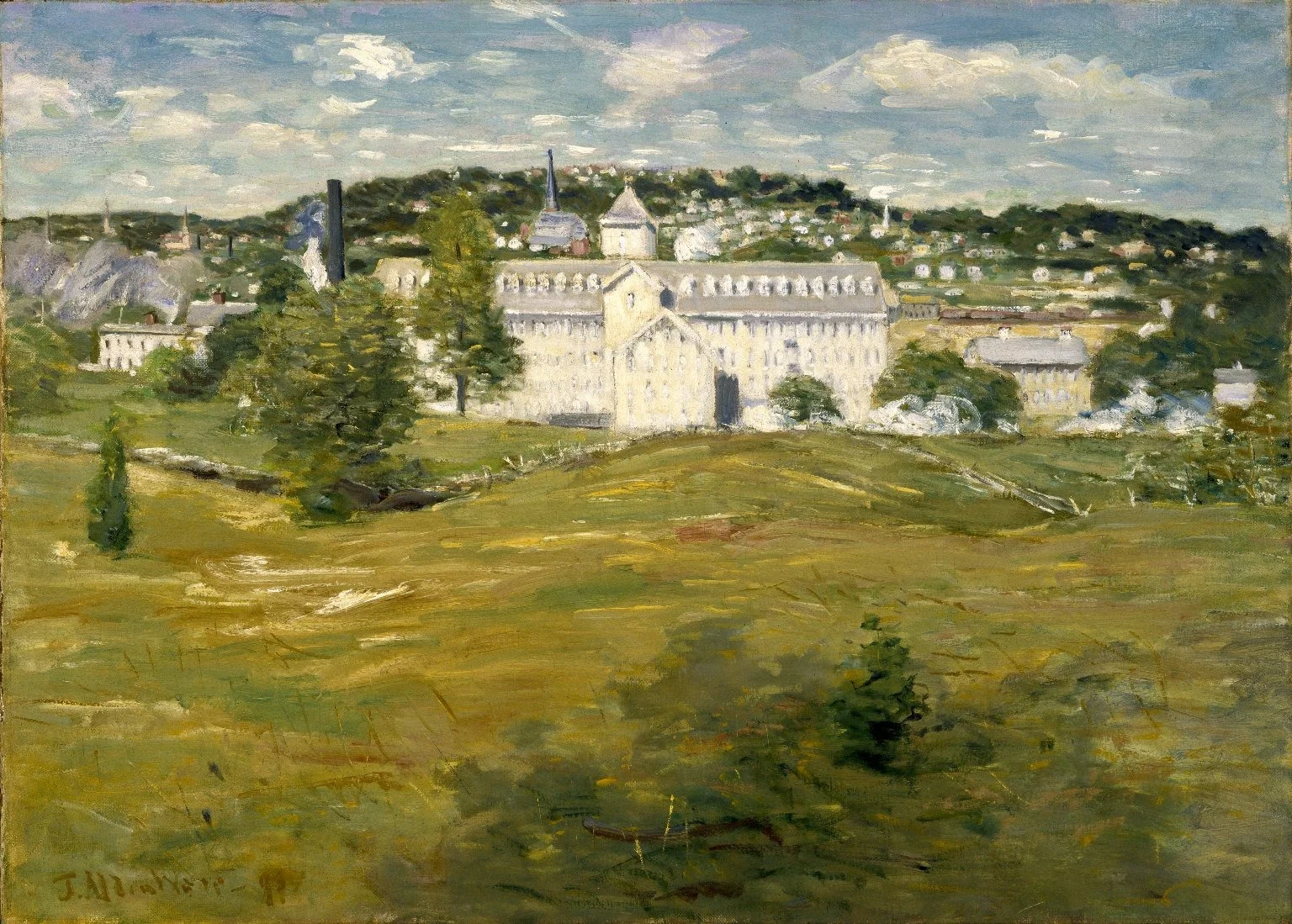 Willimantic Thread Factory, by Julian Alden Weir, oil, 1897