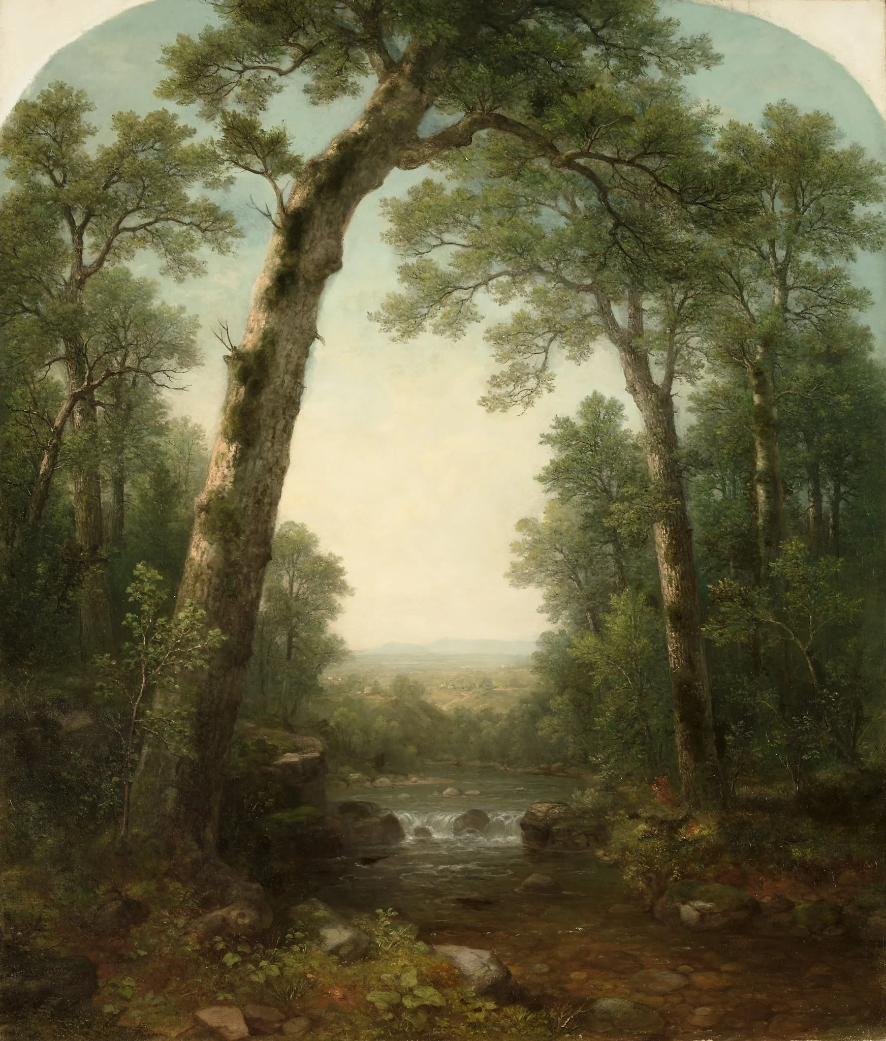 Forest Stream with Vista, by Asher Brown Durand, unspecified, 1872
