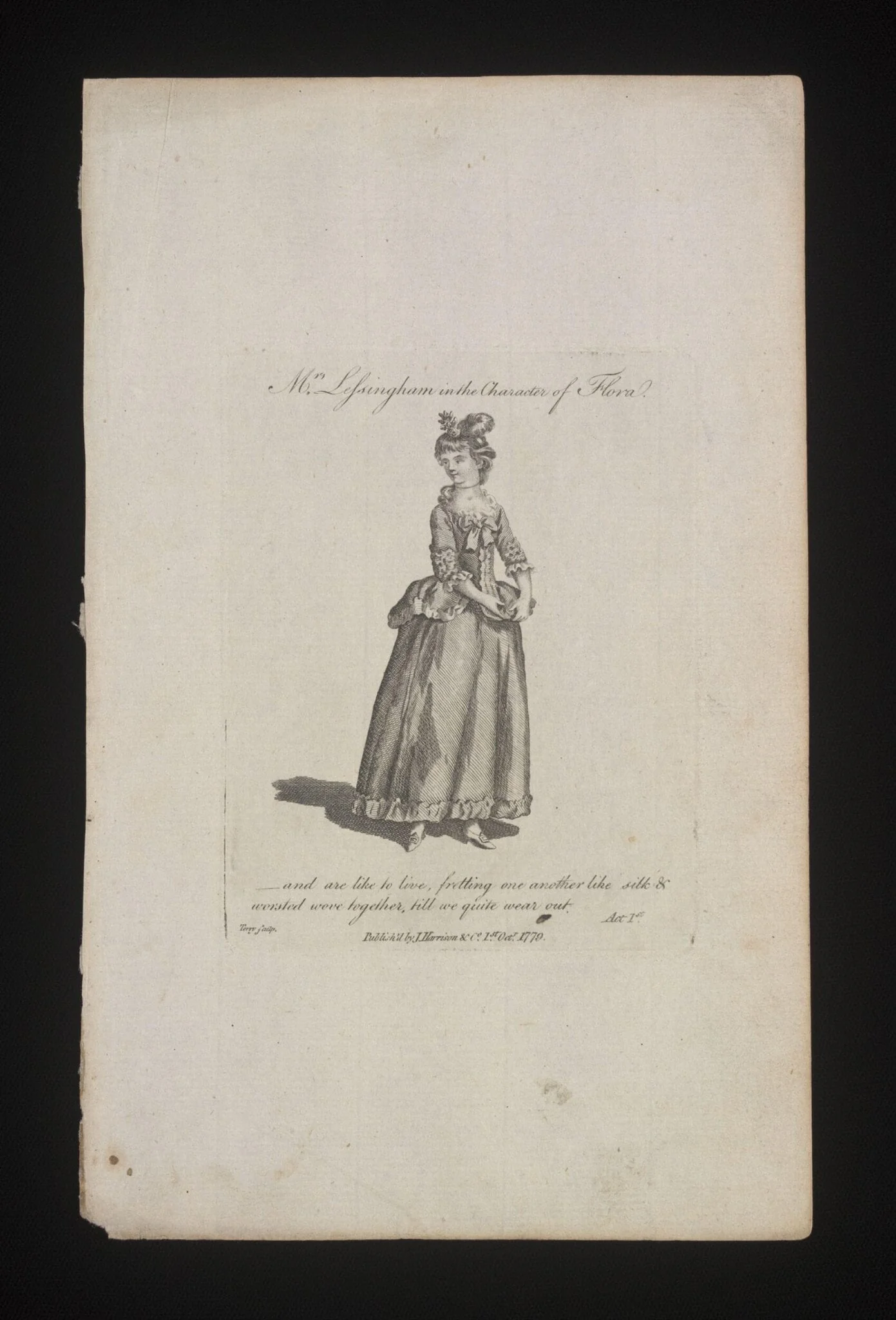 Mrs Lessingham in the character of Flora