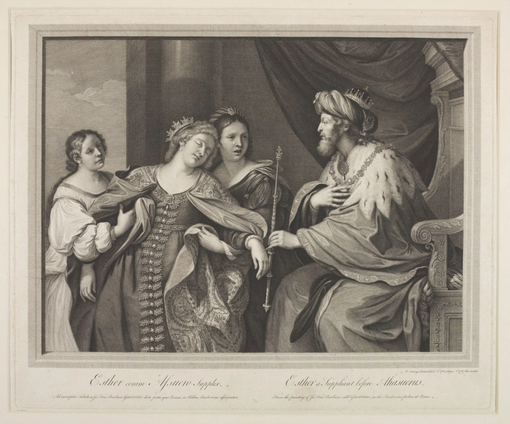 Esther a suppliant before Ahasuerus, by Robert, Sir Strange, 1750