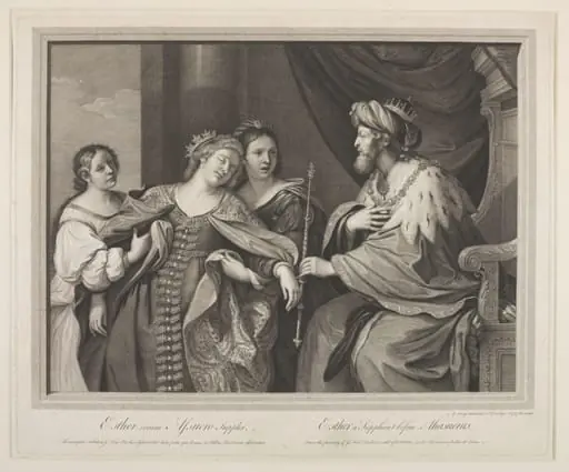 Esther a suppliant before Ahasuerus