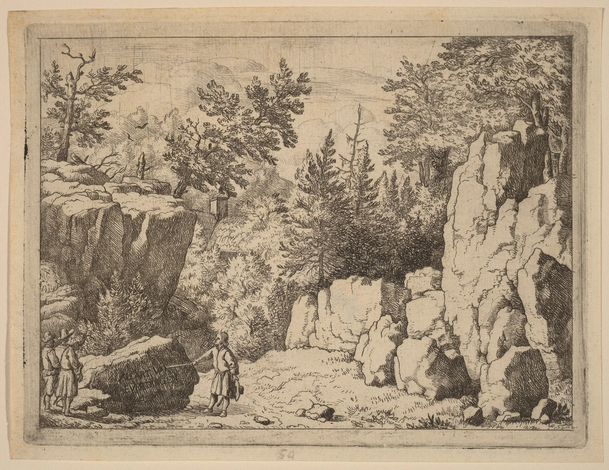 The Inscription on the Rock, by Allart van Everdingen, ink, 1650