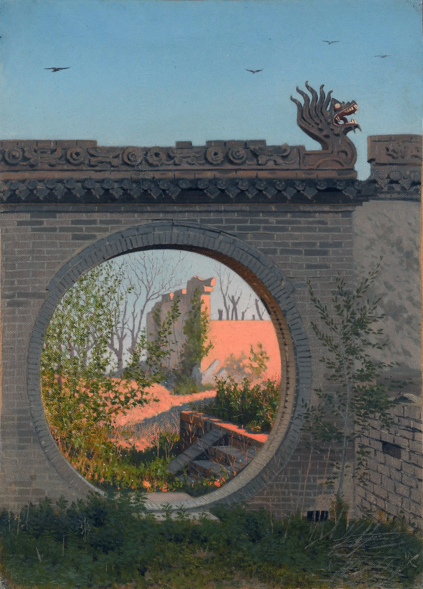 A Garden gate in Chuguchak, by Vasily Vereshchagin, oil, 1869