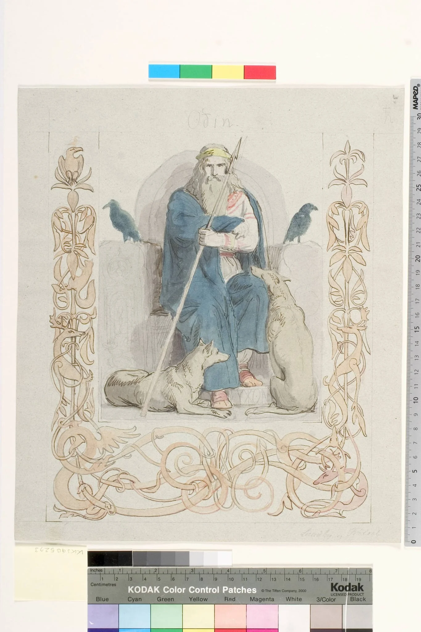 Odin, by Unknown, unspecified, 1844