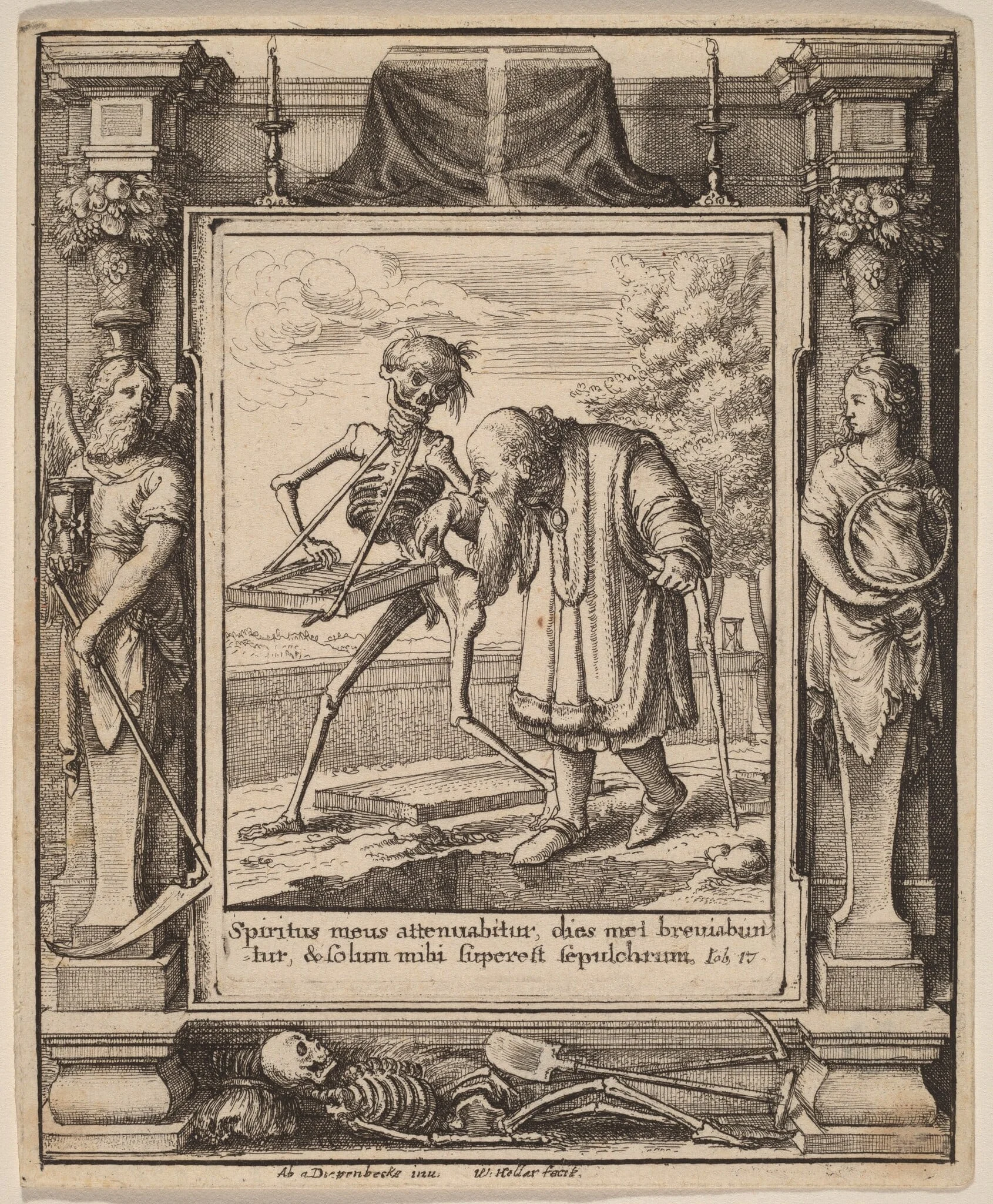 Old Man, by Wenceslaus Hollar, ink, 1651