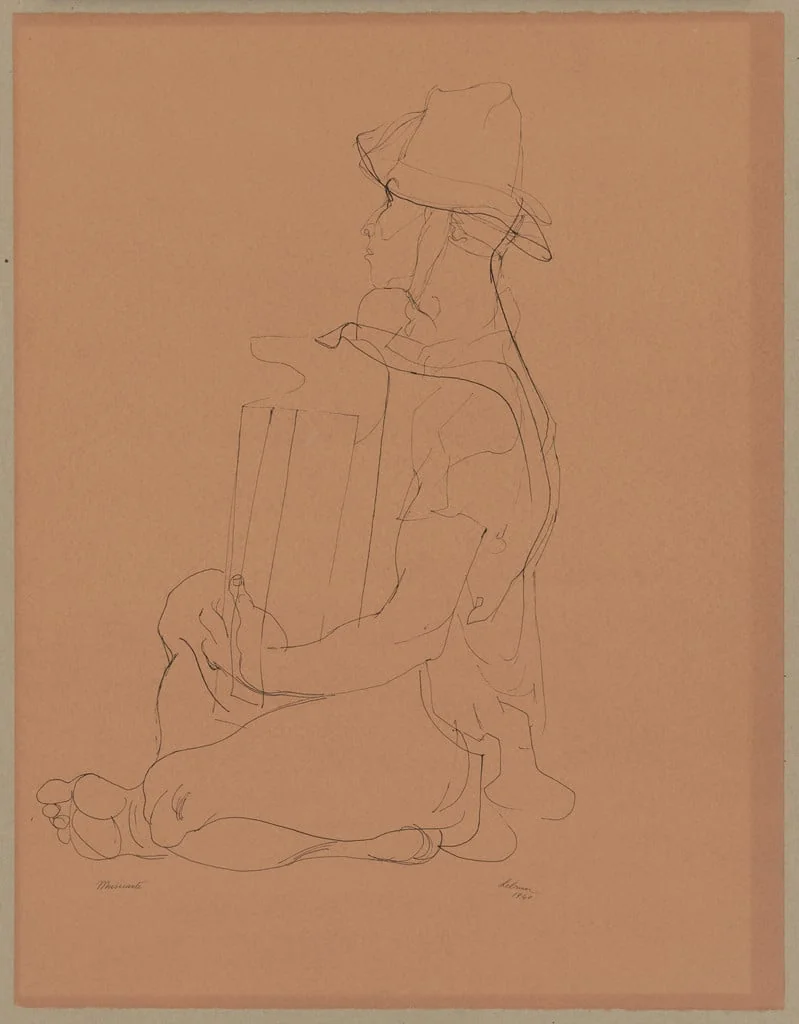 Untitled, by Rico Lebrun, ink, 1940