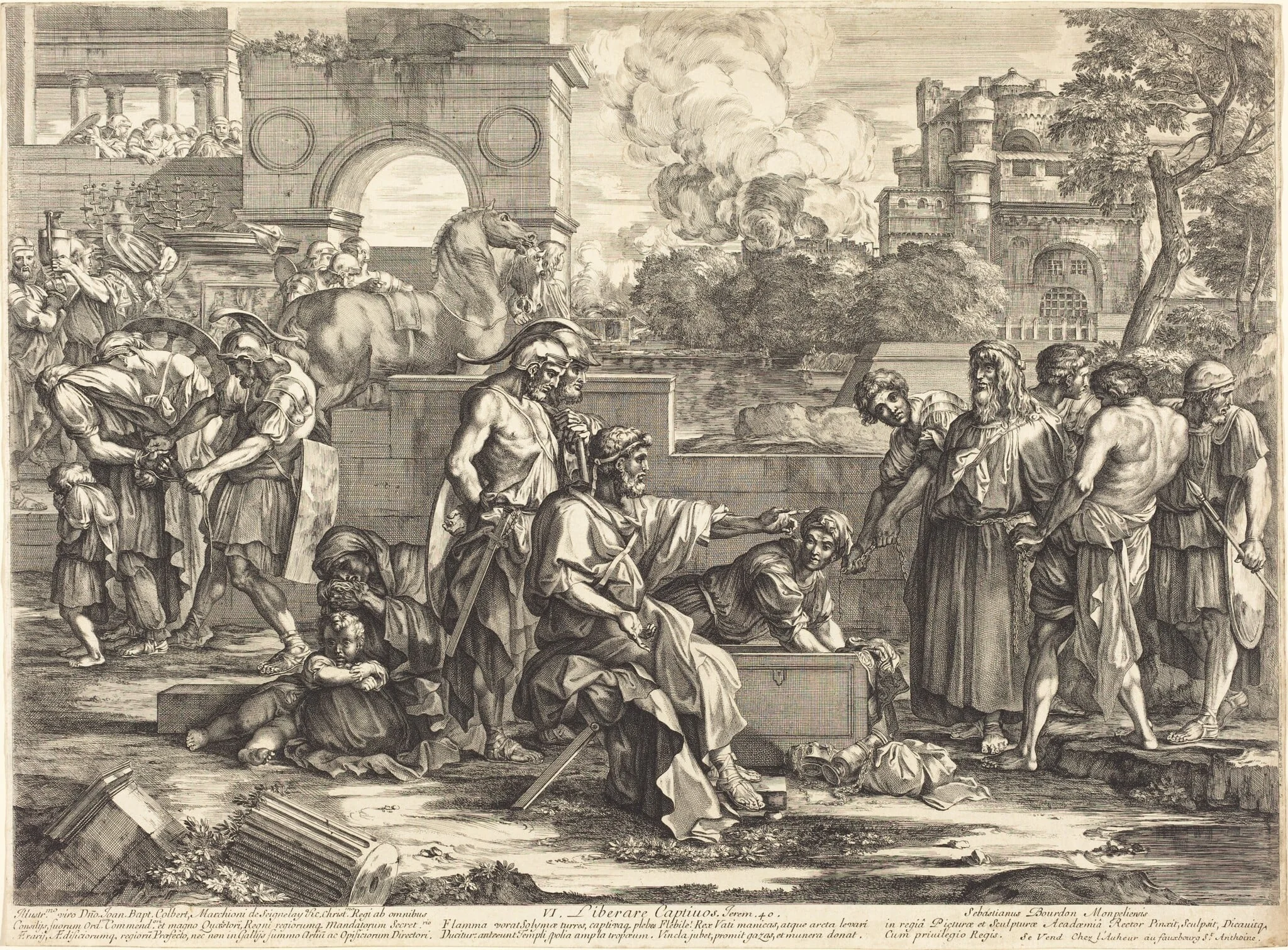 Liberare Captivos, by Sébastien Bourdon, ink, 1668