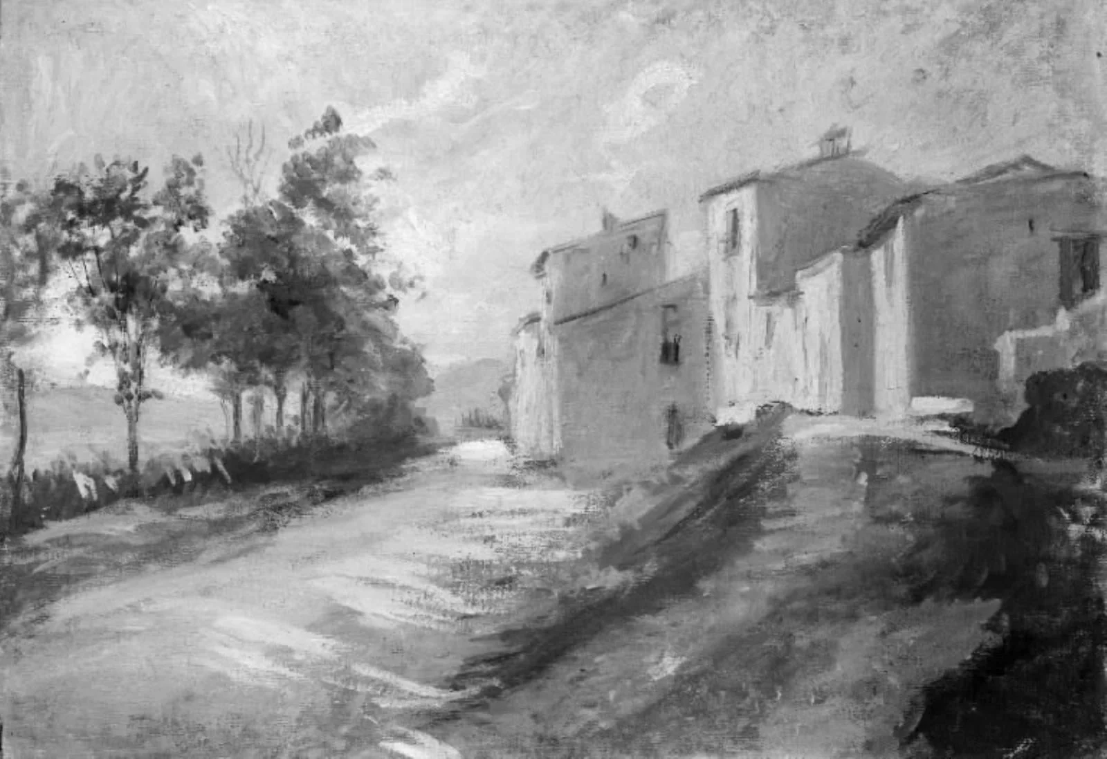 Road near Sulmona, Italy, by Unknown, 1907
