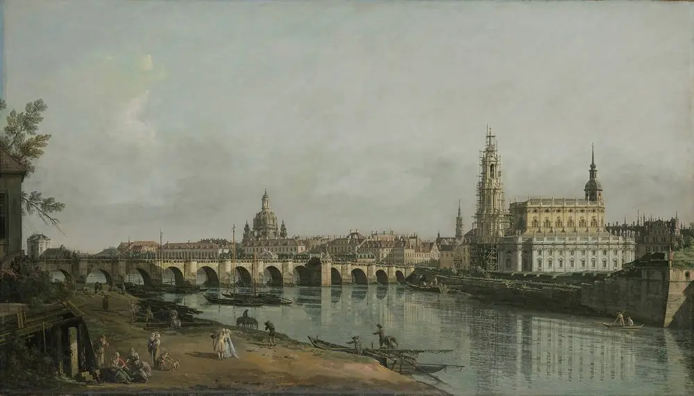 Dresden from the Right Bank of the Elbe below the Augustus Bridge