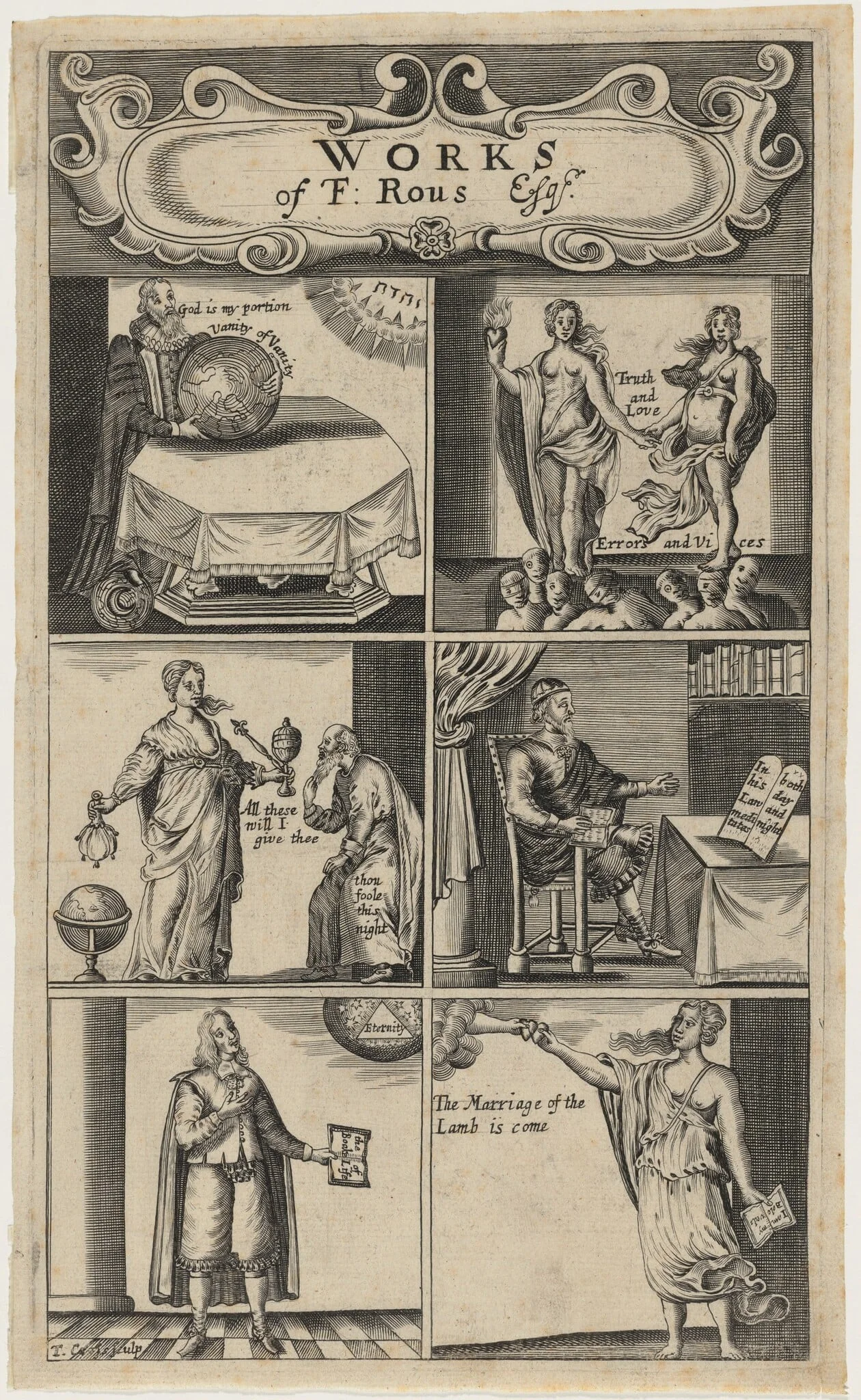 Title Page to F. Rous' Works