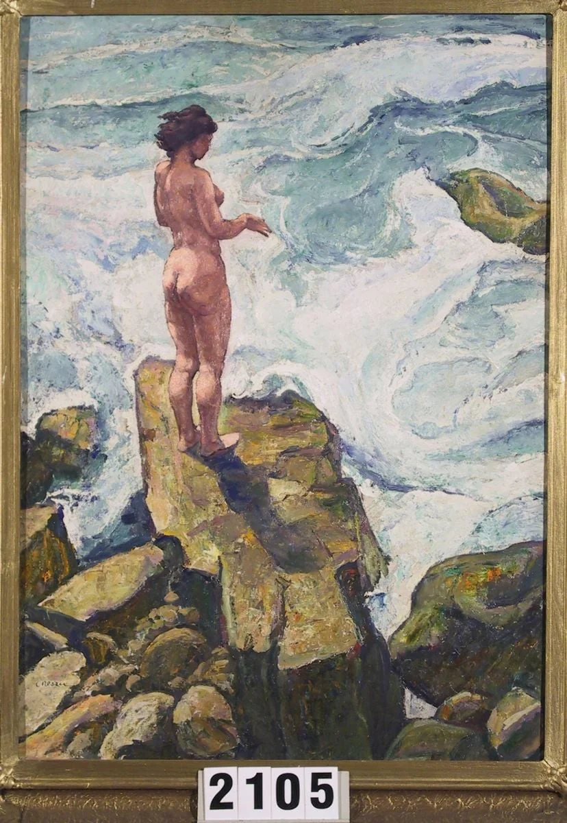 Femeie la țărmul mării, by Camil Ressu, 1930
