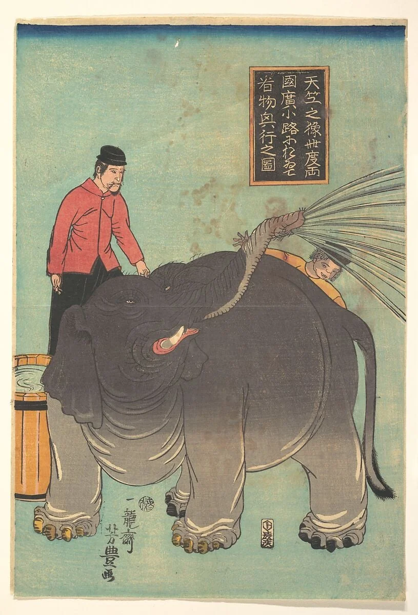 Untitled, by Ichiryūsai Yoshitoyo, ink, 1863