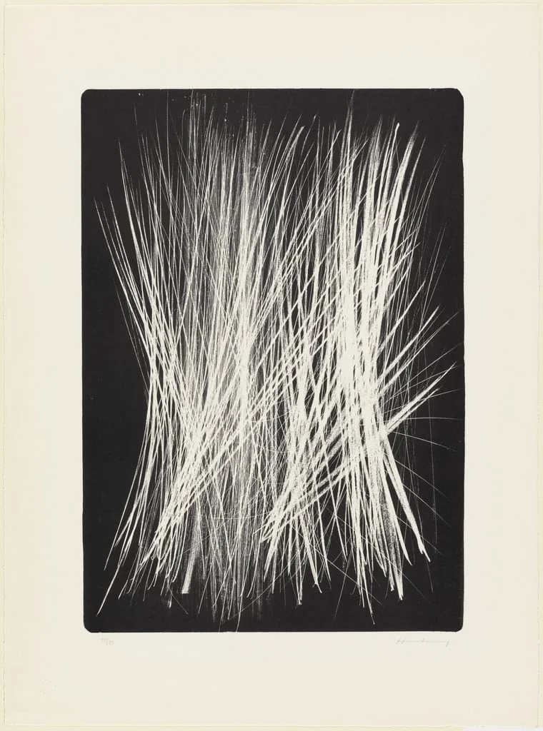 Untitled, by Hans Hartung, ink, 1963