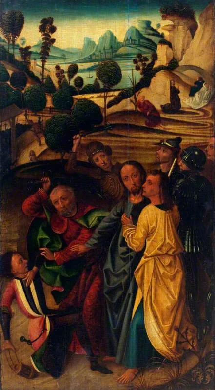 The Betrayal of Christ, by Unknown, oil, 1500