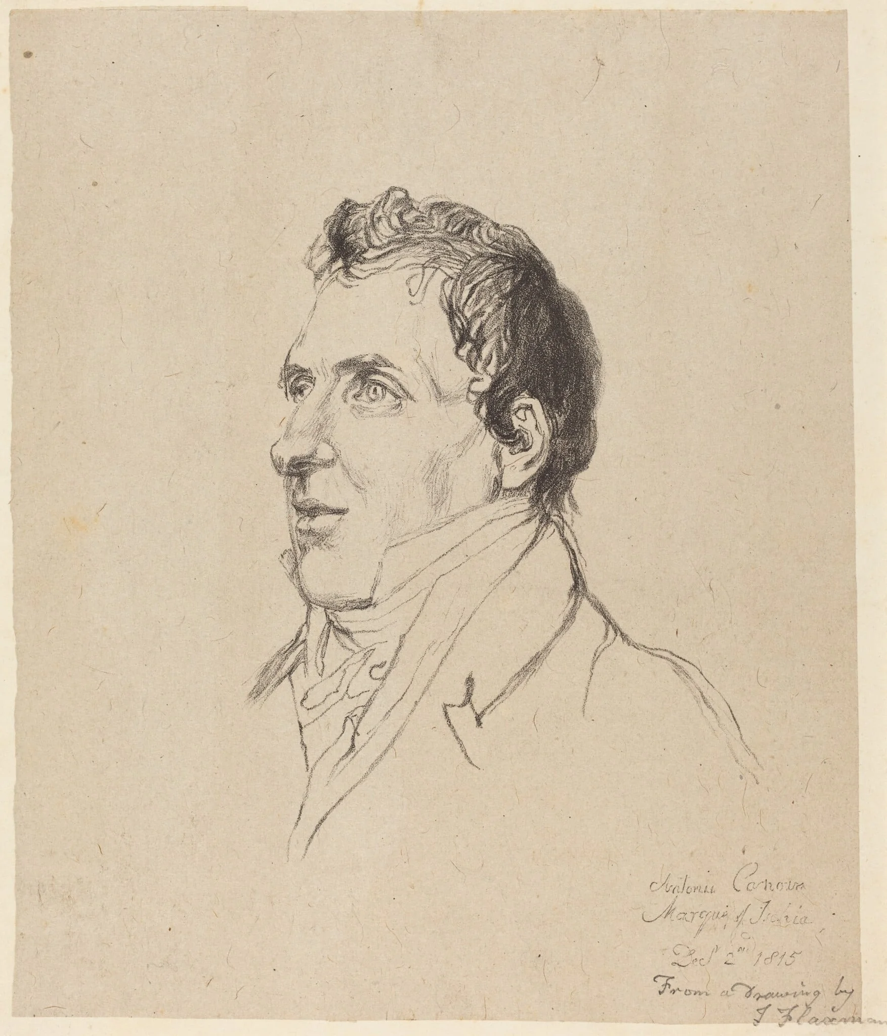 Antonio Canova, by British 19th Century, ink, 1801