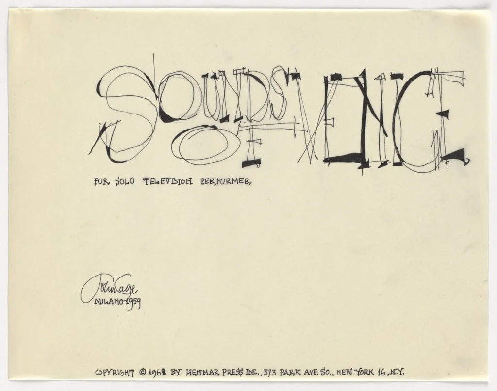 Untitled, by John Cage, graphite, 1964