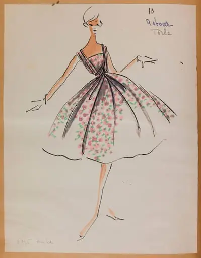 Robe à motif floral rose