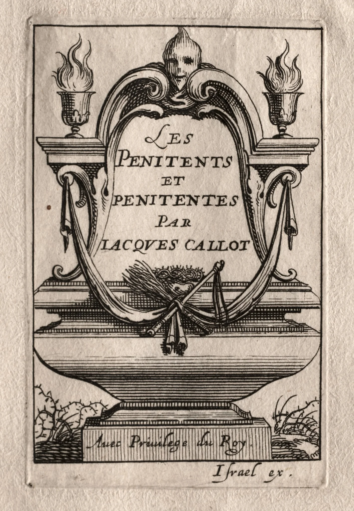 Les Penitents:  Frontispiece, by Abraham Bosse, 1632