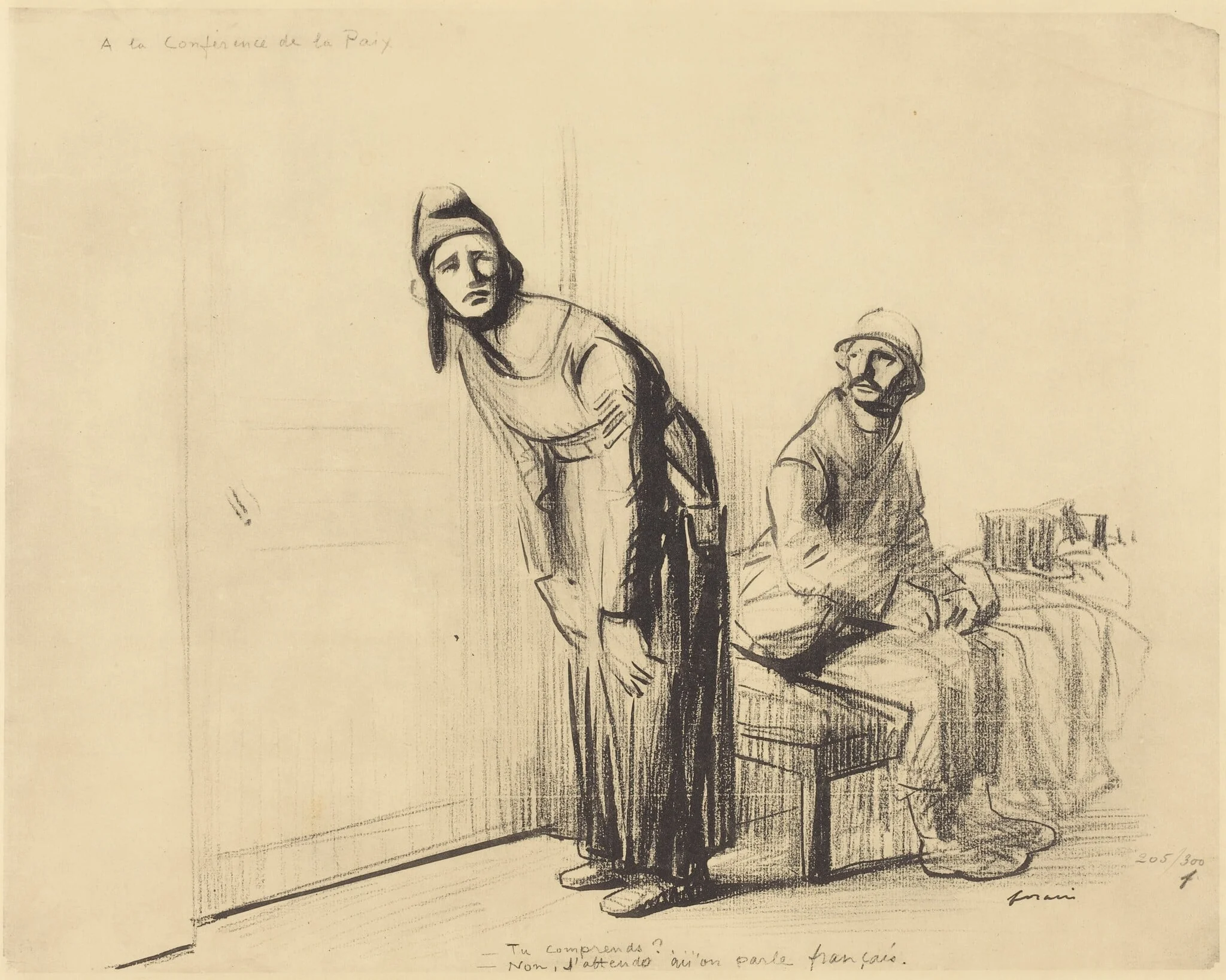 A la Conference de la Paix, by Jean-Louis Forain, 1916
