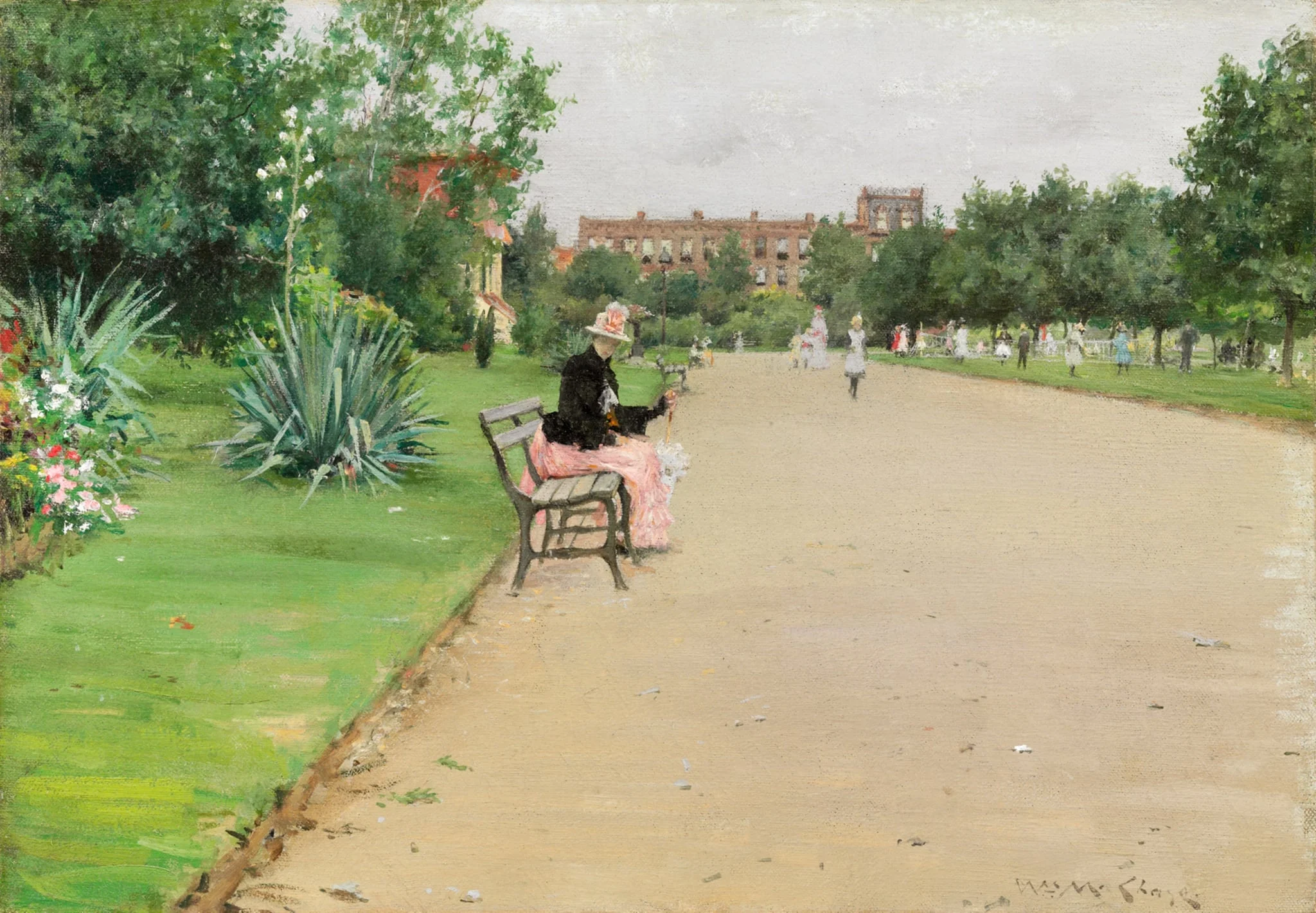 A City Park, by William Merritt Chase, oil, 1887