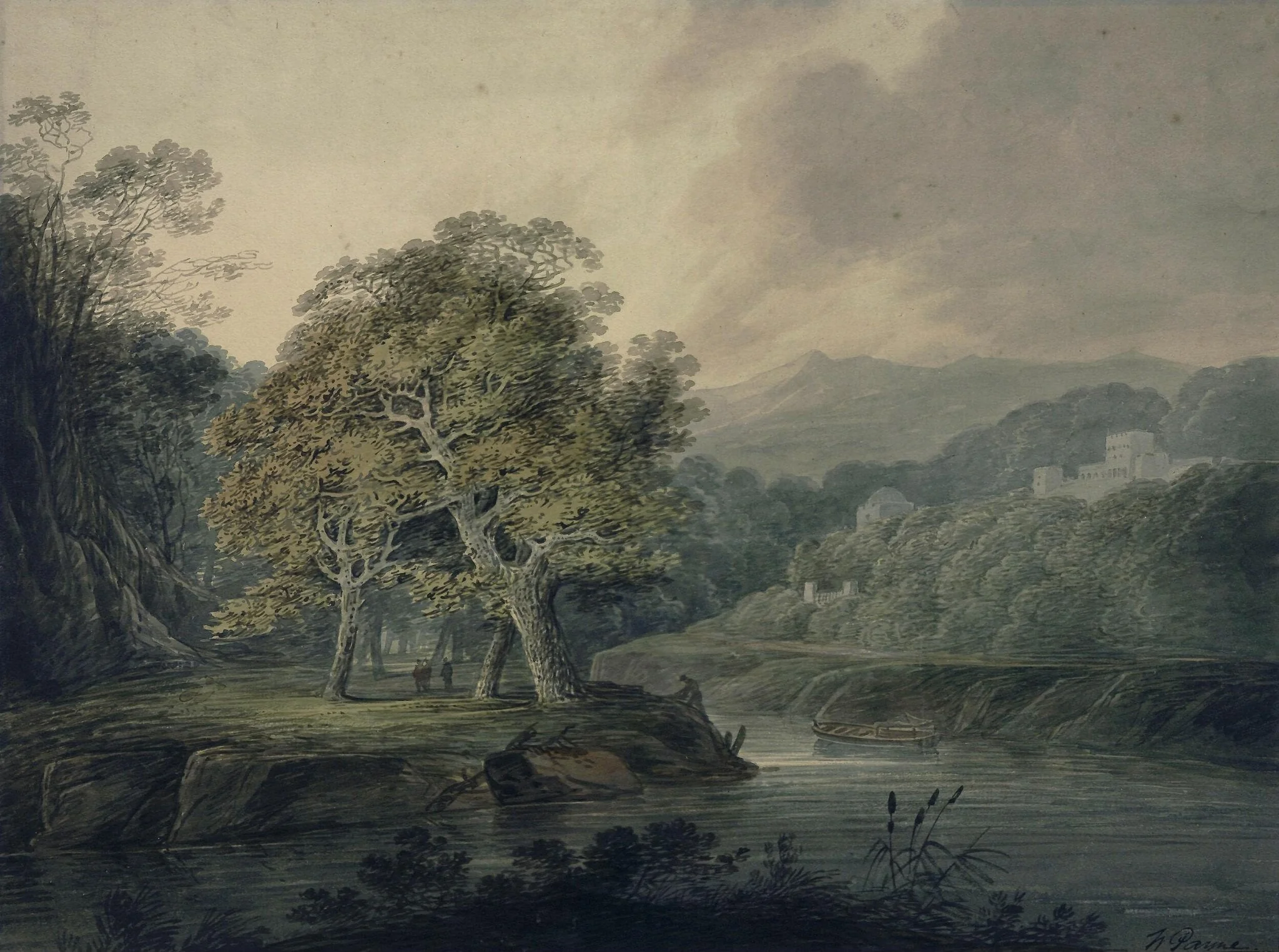 Landscape with river and mountains