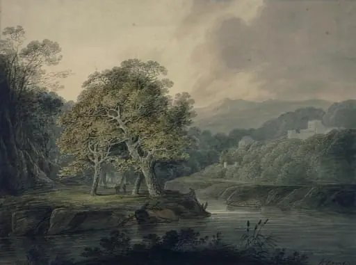 Landscape with river and mountains