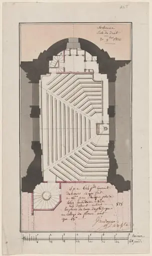 Study for the Renovation of a Law Classroom at the Sorbonne