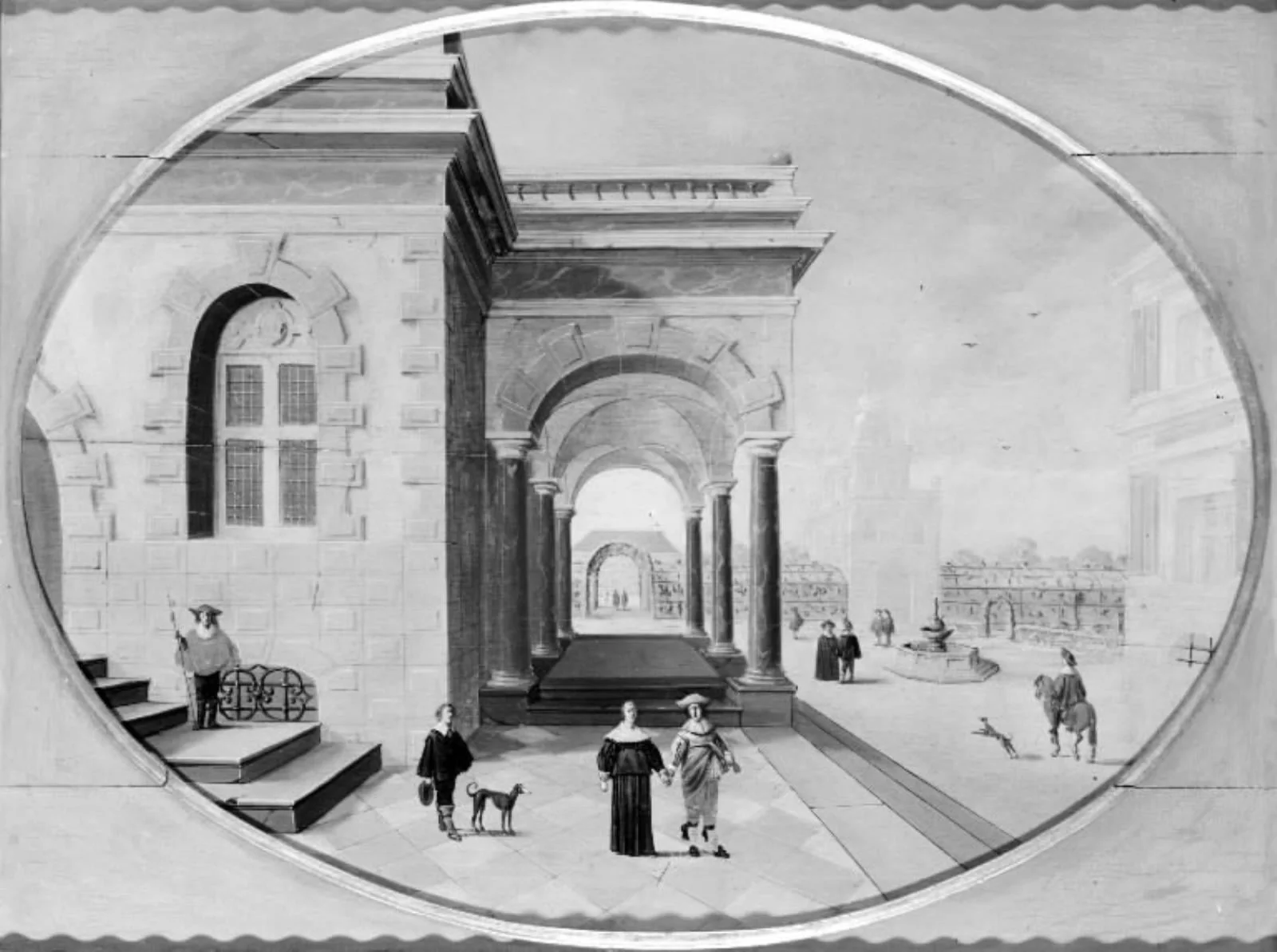 View of a Manor House, by Unknown, 1638