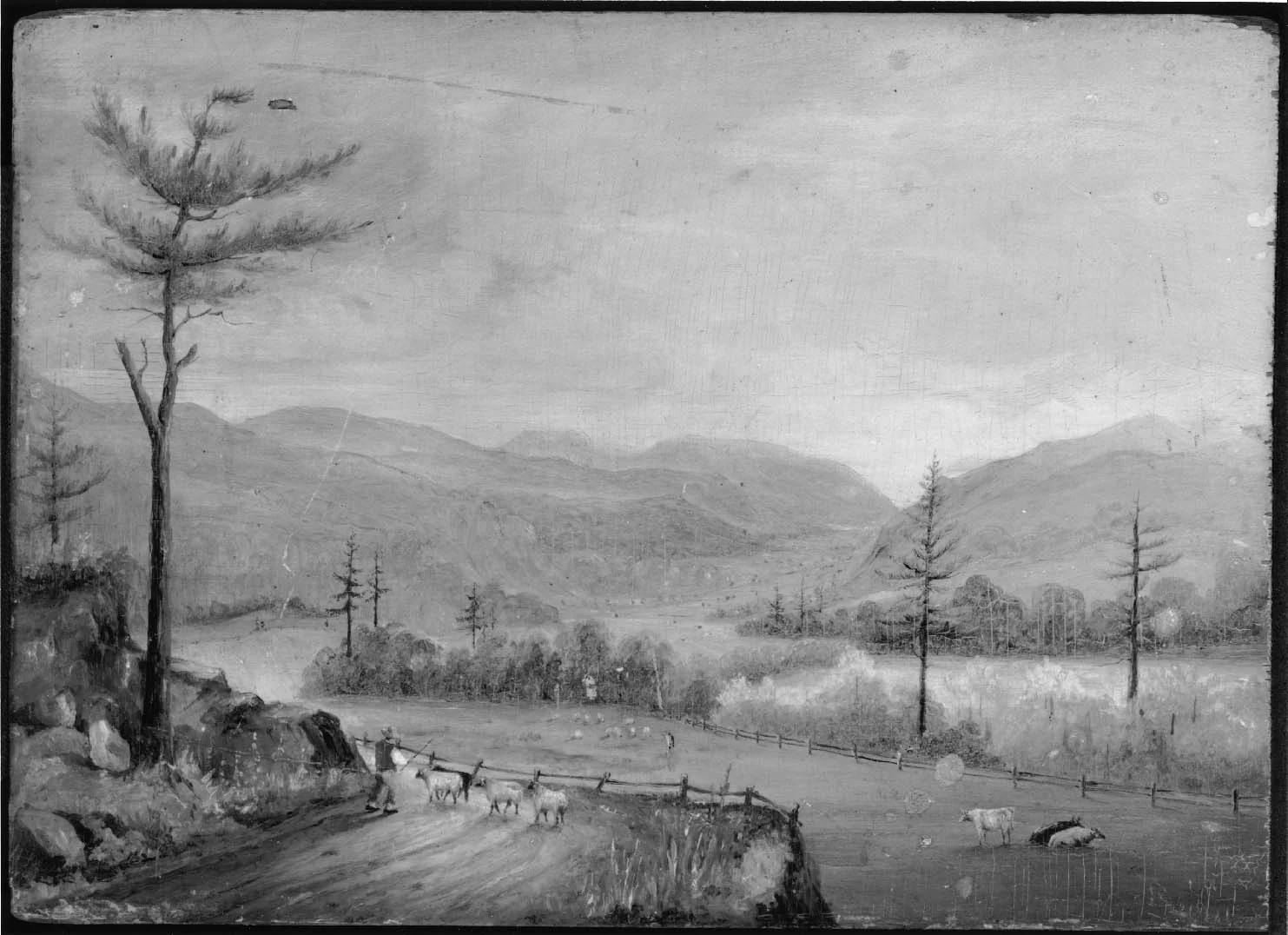 View of Valley of the Franconia Mountains, New Hampshire, by John William Martens, unspecified, 1839