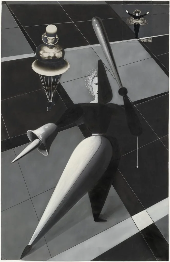 Untitled, by Oskar Schlemmer, gouache, 1924