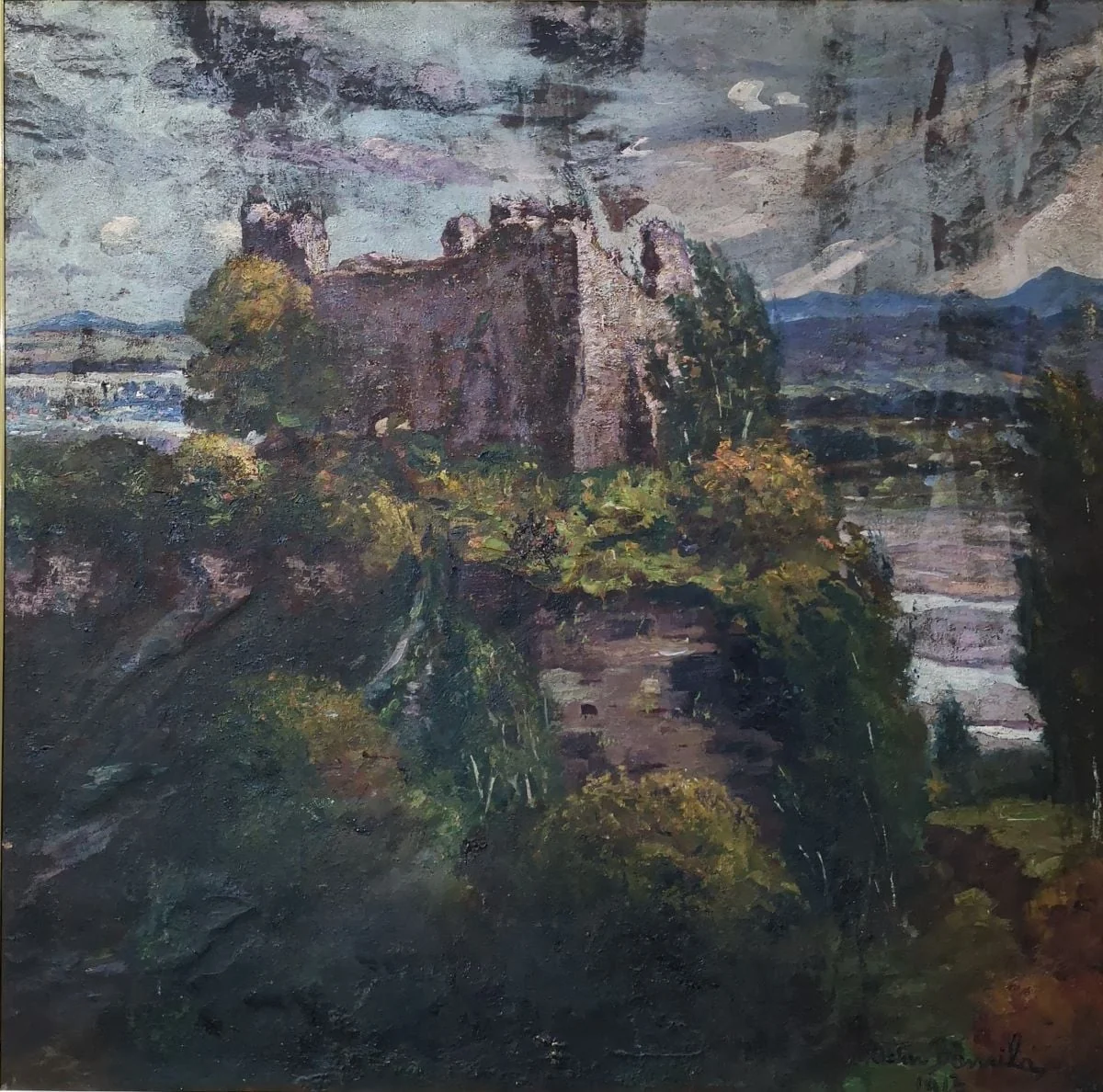 Cetatea Neamțului, by Octav Băncilă, 1913