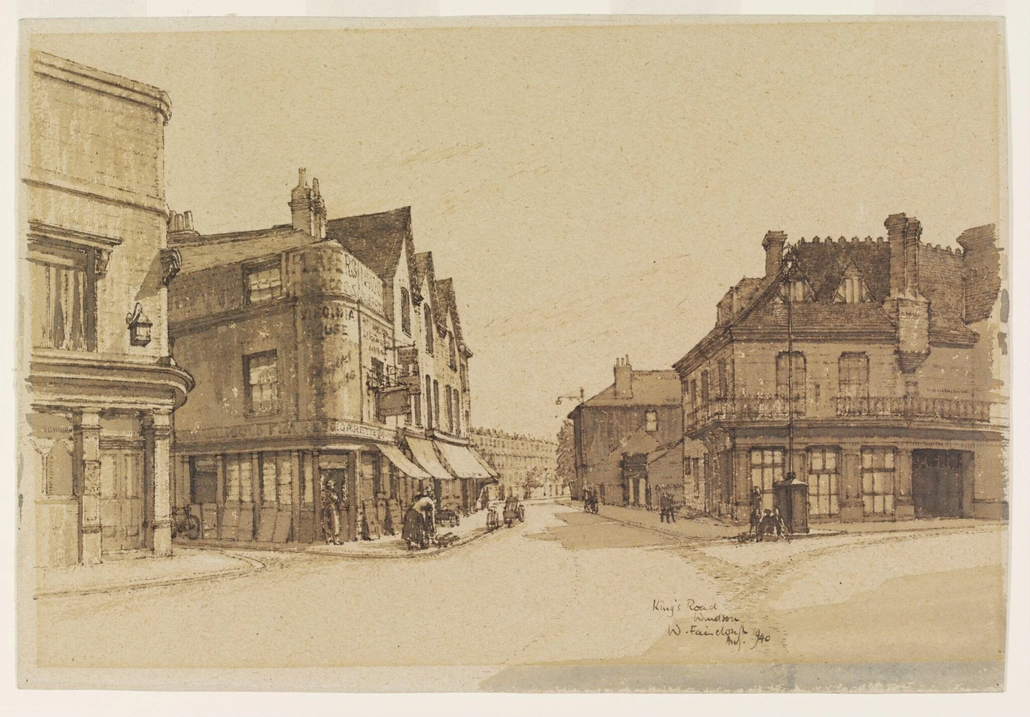King's Road, Windsor, by Fairclough, watercolor, 1940