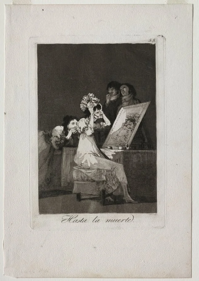 Until Death, Plate 55, by Francisco Goya, 1799