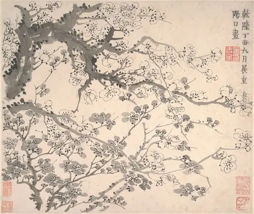 清    金農    墨梅圖    冊|Plum blossoms