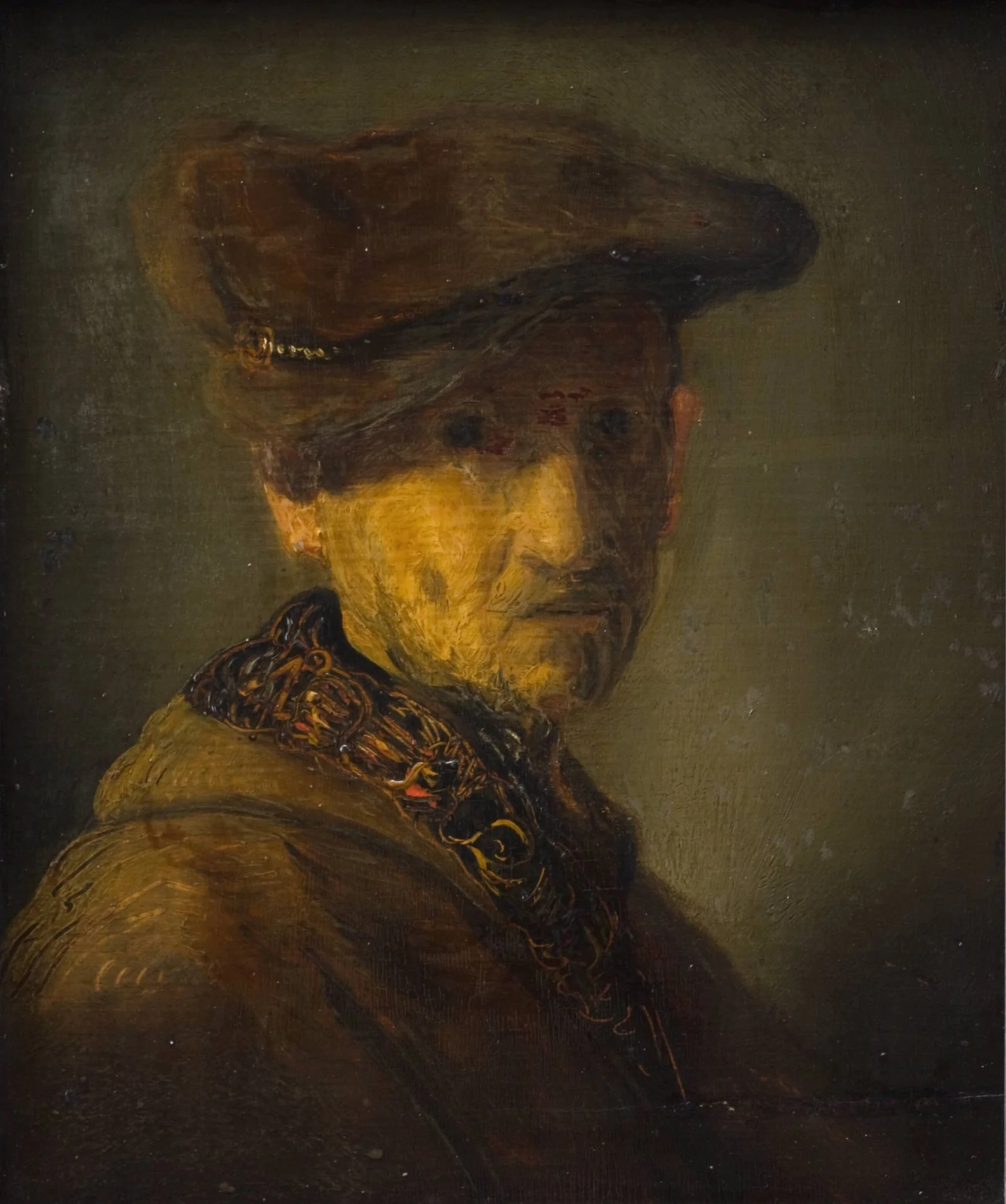 Man with a Hat. (Portrait of Rembrandt's Father), by Unknown, unspecified, 1629