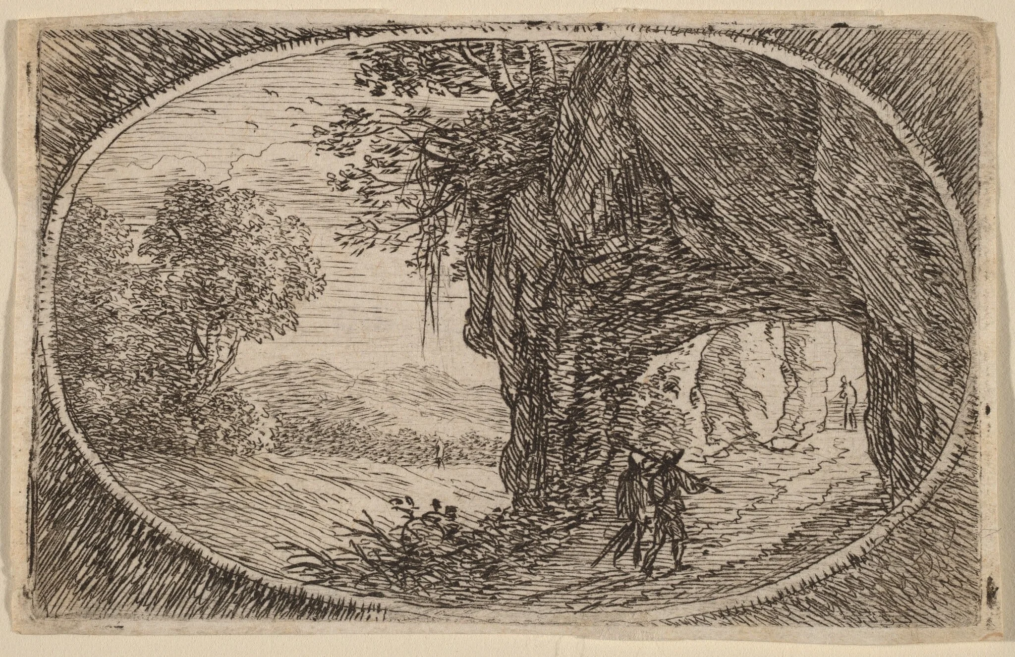 The Path through the Rock, by Herman van Swanevelt, ink, 1628